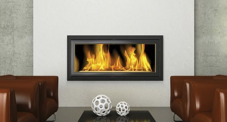 gas fire in home living room